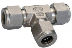 Ham-Let - 1/8" OD, Brass Union Tee - Comp x Comp x Comp Ends - Apex Tool & Supply