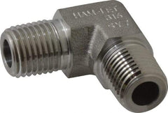 Ham-Let - 1/4" Grade 316 Stainless Steel Pipe 90° Male Elbow - MNPT End Connections, 7,500 psi - Apex Tool & Supply