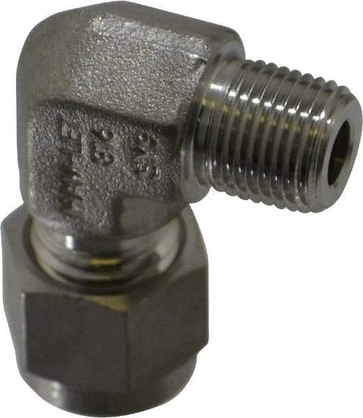 Ham-Let - 1/4" OD, Grade 316Stainless Steel Male Elbow - Comp x MNPT Ends - Apex Tool & Supply