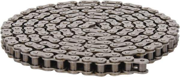 Morse - 5/8" Pitch, ANSI 50, Single Strand Roller Chain - Chain No. 50, 10 Ft. Long, 0.4" Roller Diam, 3/8" Roller Width - Apex Tool & Supply