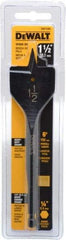 DeWALT - 1-1/2", Straight Shank, Bright Finish, High Speed Steel, Spade Blade Drill Bit - 6" Overall Length, No Wire Fishing Hole - Apex Tool & Supply