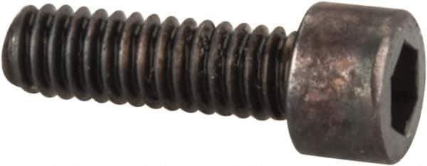 Made in USA - #1-72 UNF Hex Socket Drive, Socket Cap Screw - Alloy Steel, Black Oxide Finish, Fully Threaded, 1/4" Length Under Head - Apex Tool & Supply
