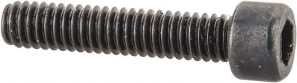 Made in USA - #1-72 UNF Hex Socket Drive, Socket Cap Screw - Alloy Steel, Black Oxide Finish, Fully Threaded, 3/8" Length Under Head - Apex Tool & Supply