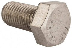 Value Collection - 1-8 UNC, 2" Length Under Head Hex Head Cap Screw - Fully Threaded, Grade 316 Stainless Steel, Uncoated, 1-1/2" Hex - Apex Tool & Supply