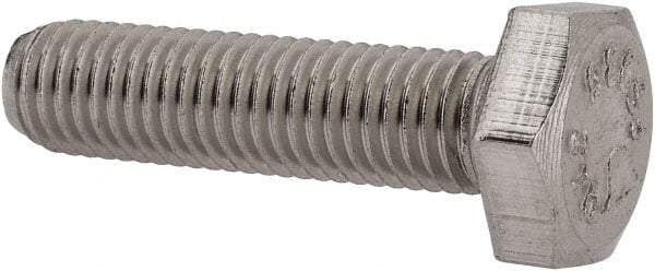 Value Collection - 1/4-28 UNF, 1" Length Under Head Hex Head Cap Screw - Fully Threaded, Grade 316 Stainless Steel, Uncoated, 7/16" Hex - Apex Tool & Supply