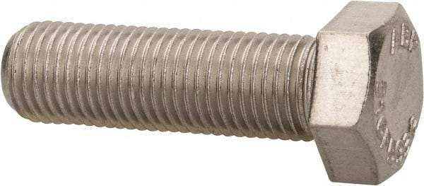 Value Collection - 3/8-24 UNF, 1-1/4" Length Under Head Hex Head Cap Screw - Fully Threaded, Grade 316 Stainless Steel, Uncoated, 9/16" Hex - Apex Tool & Supply