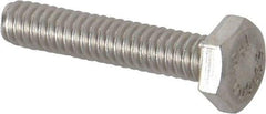 Value Collection - 1/4-20 UNC, 1-1/4" Length Under Head Hex Head Cap Screw - Fully Threaded, Grade 316 Stainless Steel, Uncoated, 7/16" Hex - Apex Tool & Supply