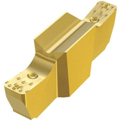 Iscar - 170005GEPI Grade IC528, 1.7mm Cutting Width Carbide Grooving Insert - 2.5mm Max Depth of Cut, Neutral, 0.05mm Corner Radius, TiCN/TiN Finish - Apex Tool & Supply