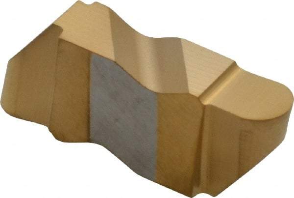 Tool-Flo - 3094FLRP Grade GP3, 4.8mm Cutting Width Carbide Grooving Insert - 4.57mm Max Depth of Cut, Right Hand, 3/32" Corner Radius, TiN Finish - Apex Tool & Supply