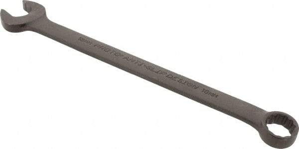 Proto - 18mm 12 Point Combination Wrench - 15° Offset Angle, 10-1/2" OAL, Steel, Black Finish - Apex Tool & Supply