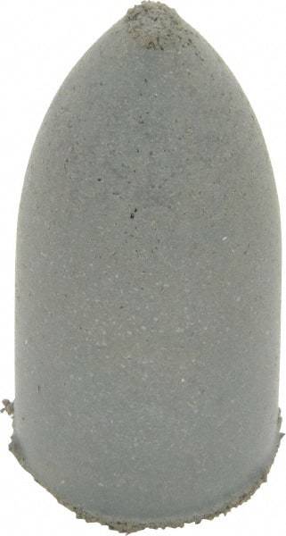 Cratex - 7/8" Max Diam x 1-3/4" Long, Cone, Rubberized Point - Coarse Grade, Silicon Carbide, 1/4" Arbor Hole, Unmounted - Apex Tool & Supply