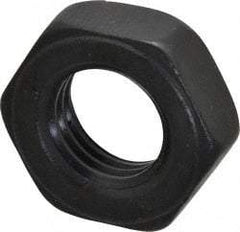 Gibraltar - 1-8 UNC Alloy Steel Right Hand Heavy Hex Jam Nut - 1-5/8" Across Flats, 35/64" High, Black Oxide Finish - Apex Tool & Supply