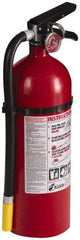 Kidde - 5 Lb, 3-A:40-B:C Rated, Dry Chemical Fire Extinguisher - 4-1/2" Diam x 16.07" High, 195 psi, 18' Discharge in 15 sec, Rechargeable, Seamless Aluminum Cylinder - Apex Tool & Supply