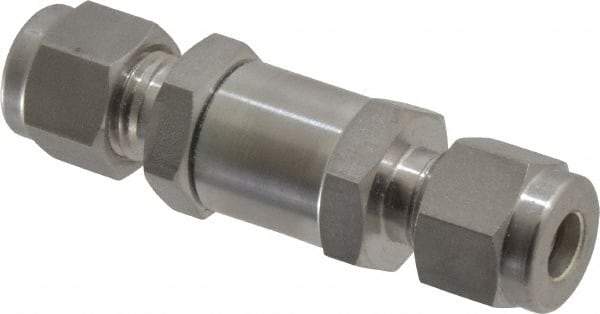 Ham-Let - 1/4" Stainless Steel Check Valve - Inline, Comp x Comp, 3,000 WOG - Apex Tool & Supply
