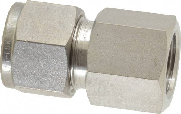 Ham-Let - 1/2" OD, Grade 316Stainless Steel Female Connector - Comp x FNPT Ends - Apex Tool & Supply