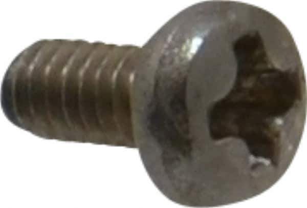 Value Collection - M2x0.40 Metric Coarse, 4mm Length Under Head Phillips Drive Machine Screw - Pan Head, Grade 18-8 & A2 Stainless Steel, Uncoated, Without Washer - Apex Tool & Supply