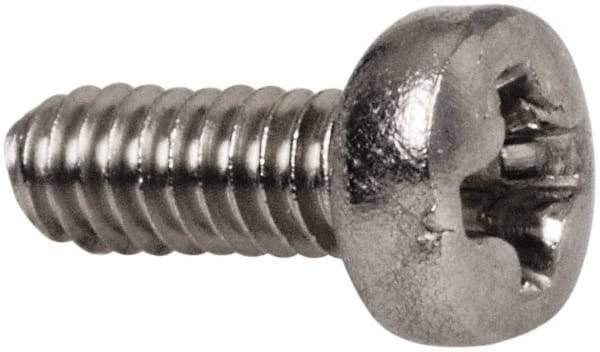 Value Collection - M2x0.40 Metric Coarse, 5mm Length Under Head Phillips Drive Machine Screw - Pan Head, Grade 18-8 & A2 Stainless Steel, Uncoated, Without Washer - Apex Tool & Supply