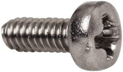 Value Collection - M2x0.40 Metric Coarse, 5mm Length Under Head Phillips Drive Machine Screw - Pan Head, Grade 18-8 & A2 Stainless Steel, Uncoated, Without Washer - Apex Tool & Supply