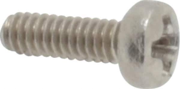 Value Collection - M2x0.40 Metric Coarse, 6mm Length Under Head Phillips Drive Machine Screw - Pan Head, Grade 18-8 & A2 Stainless Steel, Uncoated, Without Washer - Apex Tool & Supply