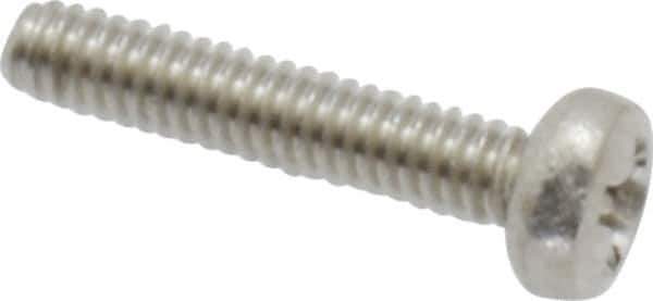 Value Collection - M2x0.40 Metric Coarse, 10mm Length Under Head Phillips Drive Machine Screw - Pan Head, Grade 18-8 & A2 Stainless Steel, Uncoated, Without Washer - Apex Tool & Supply