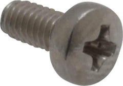Value Collection - M2.5x0.45 Metric Coarse, 5mm Length Under Head Phillips Drive Machine Screw - Pan Head, Grade 18-8 & A2 Stainless Steel, Uncoated, Without Washer - Apex Tool & Supply