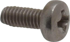 Value Collection - M2.5x0.45 Metric Coarse, 6mm Length Under Head Phillips Drive Machine Screw - Pan Head, Grade 18-8 & A2 Stainless Steel, Uncoated, Without Washer - Apex Tool & Supply