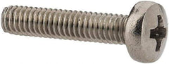 Value Collection - M2.5x0.45 Metric Coarse, 12mm Length Under Head Phillips Drive Machine Screw - Pan Head, Grade 18-8 & A2 Stainless Steel, Uncoated, Without Washer - Apex Tool & Supply