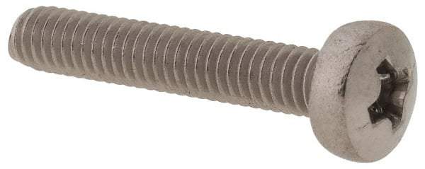 Value Collection - M2.5x0.45 Metric Coarse, 14mm Length Under Head Phillips Drive Machine Screw - Pan Head, Grade 18-8 & A2 Stainless Steel, Uncoated, Without Washer - Apex Tool & Supply