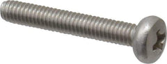 Value Collection - M2.5x0.45 Metric Coarse, 16mm Length Under Head Phillips Drive Machine Screw - Pan Head, Grade 18-8 & A2 Stainless Steel, Uncoated, Without Washer - Apex Tool & Supply
