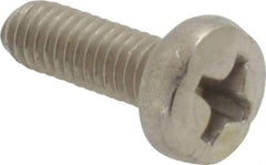 Value Collection - M3.5x0.60 Metric Coarse, 10mm Length Under Head Phillips Drive Machine Screw - Pan Head, Grade 18-8 & A2 Stainless Steel, Uncoated, Without Washer - Apex Tool & Supply