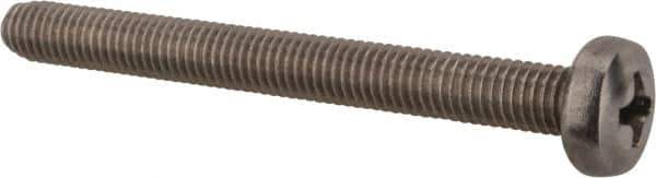 Value Collection - M5x0.80 Metric Coarse, 50mm Length Under Head Phillips Drive Machine Screw - Pan Head, Grade 18-8 & A2 Stainless Steel, Uncoated, Without Washer - Apex Tool & Supply