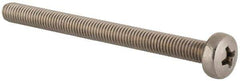 Value Collection - M5x0.80 Metric Coarse, 60mm Length Under Head Phillips Drive Machine Screw - Pan Head, Grade 18-8 & A2 Stainless Steel, Uncoated, Without Washer - Apex Tool & Supply