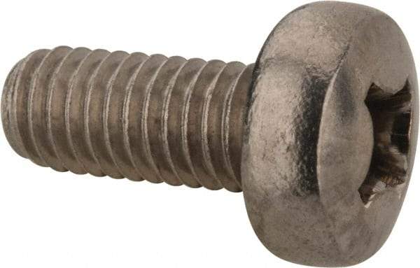 Value Collection - M6x1.00 Metric Coarse, 14mm Length Under Head Phillips Drive Machine Screw - Pan Head, Grade 18-8 & A2 Stainless Steel, Uncoated, Without Washer - Apex Tool & Supply