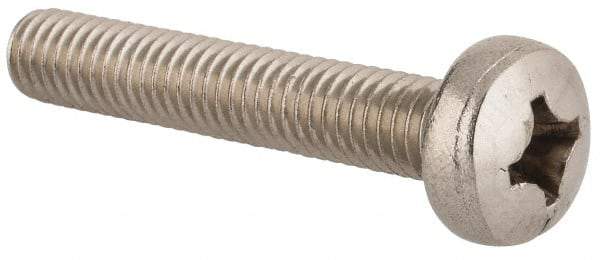 Value Collection - M6x1.00 Metric Coarse, 35mm Length Under Head Phillips Drive Machine Screw - Pan Head, Grade 18-8 & A2 Stainless Steel, Uncoated, Without Washer - Apex Tool & Supply