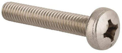 Value Collection - M6x1.00 Metric Coarse, 35mm Length Under Head Phillips Drive Machine Screw - Pan Head, Grade 18-8 & A2 Stainless Steel, Uncoated, Without Washer - Apex Tool & Supply