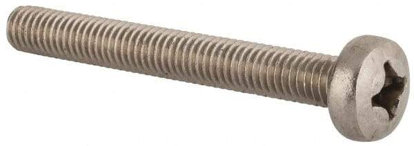 Value Collection - M6x1.00 Metric Coarse, 50mm Length Under Head Phillips Drive Machine Screw - Pan Head, Grade 18-8 & A2 Stainless Steel, Uncoated, Without Washer - Apex Tool & Supply
