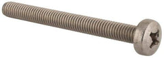 Value Collection - M6x1.00 Metric Coarse, 60mm Length Under Head Phillips Drive Machine Screw - Pan Head, Grade 18-8 & A2 Stainless Steel, Uncoated, Without Washer - Apex Tool & Supply