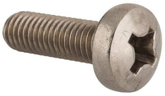 Value Collection - M8x1.25 Metric Coarse, 25mm Length Under Head Phillips Drive Machine Screw - Pan Head, Grade 18-8 & A2 Stainless Steel, Uncoated, Without Washer - Apex Tool & Supply
