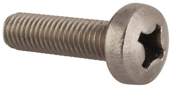 Value Collection - M8x1.25 Metric Coarse, 30mm Length Under Head Phillips Drive Machine Screw - Pan Head, Grade 18-8 & A2 Stainless Steel, Uncoated, Without Washer - Apex Tool & Supply