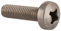 Value Collection - M8x1.25 Metric Coarse, 30mm Length Under Head Phillips Drive Machine Screw - Pan Head, Grade 18-8 & A2 Stainless Steel, Uncoated, Without Washer - Apex Tool & Supply