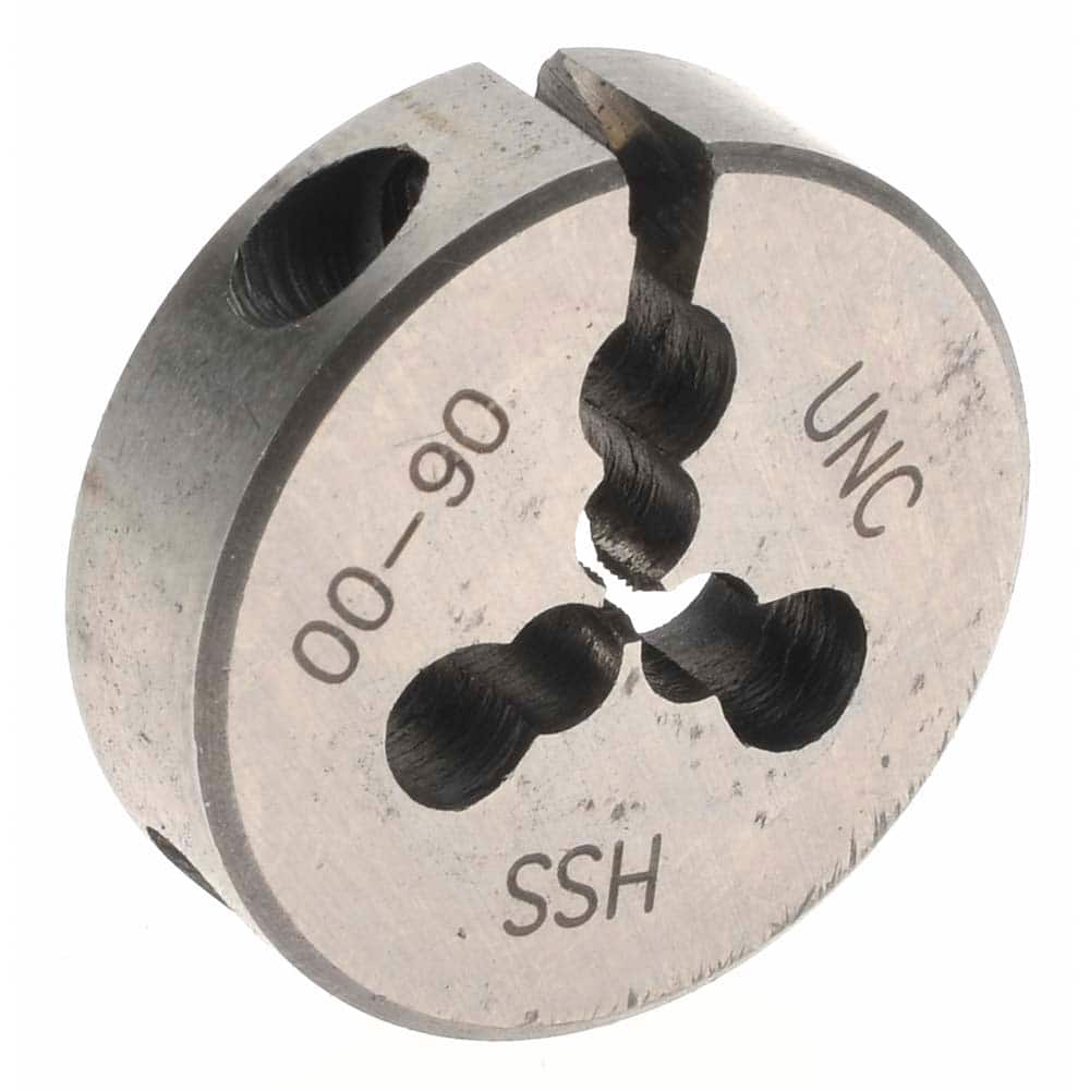 Gyros Precision Tools - #00-90 UNS High Speed Steel Round Adjustable Die - Apex Tool & Supply