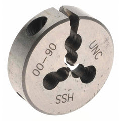 Gyros Precision Tools - #00-90 UNS High Speed Steel Round Adjustable Die - Apex Tool & Supply