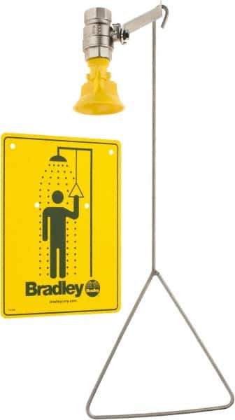 Bradley - Plumbed Drench Showers Mount: Vertical Shower Head Material: Plastic - Apex Tool & Supply