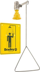Bradley - Plumbed Drench Showers Mount: Vertical Shower Head Material: Plastic - Apex Tool & Supply