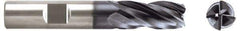 Niagara Cutter - 5/8", 4 Flute, Single End, Solid Carbide, 0.03" Corner Radius End Mill - 3" OAL, Right Hand Flute, 5/8" LOC, Right Hand Cut - Apex Tool & Supply