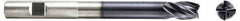 Niagara Cutter - 1/2", 4 Flute, Single End, Solid Carbide, 0.03" Corner Radius End Mill - 4" OAL, Right Hand Flute, 5/8" LOC, Right Hand Cut, 2-1/8" Extended Reach - Apex Tool & Supply