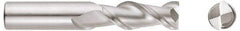 Niagara Cutter - 1", 2" LOC, 1" Shank Diam, 5" OAL, 2 Flute, Solid Carbide Square End Mill - Single End, TiCN Finish, Spiral Flute, 45° Helix, Centercutting, Right Hand Cut, Right Hand Flute, Series A245 - Apex Tool & Supply