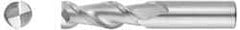 Niagara Cutter - 5/8", 1-5/8" LOC, 5/8" Shank Diam, 3-1/2" OAL, 2 Flute, Solid Carbide Square End Mill - Single End, Uncoated, Spiral Flute, 45° Helix, Centercutting, Right Hand Cut, Right Hand Flute, Series A245 - Apex Tool & Supply