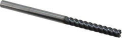 Niagara Cutter - 3/8", 2-1/2" LOC, 3/8" Shank Diam, 6" OAL, 5 Flute, Solid Carbide Square End Mill - Single End, TiAlN Finish, Spiral Flute, 45° Helix, Centercutting, Right Hand Cut, Right Hand Flute, Series S545 - Apex Tool & Supply