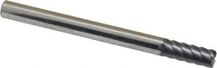 Niagara Cutter - 1/4", 6 Flute, Solid Carbide, 0.02" Corner Radius End Mill - 3" OAL, 45° Helix, 5/8" LOC - Apex Tool & Supply